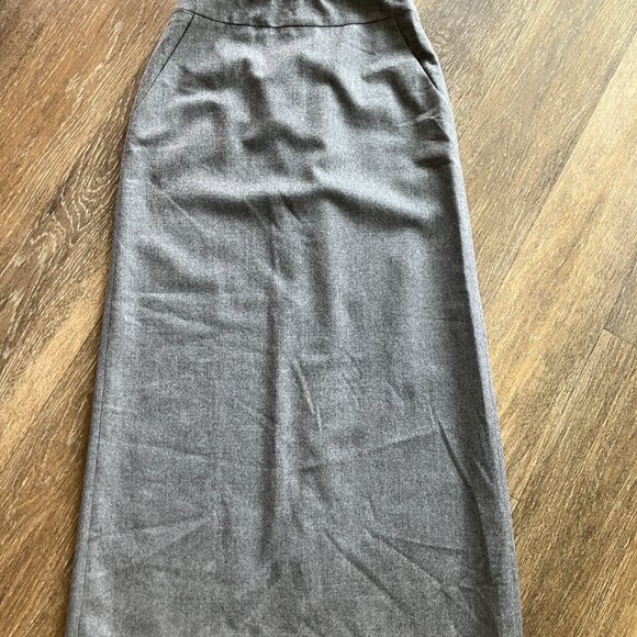 Brooks 346 Gray Pencil Maxi Size 4 Wool Skirt - Picture 4 of 9